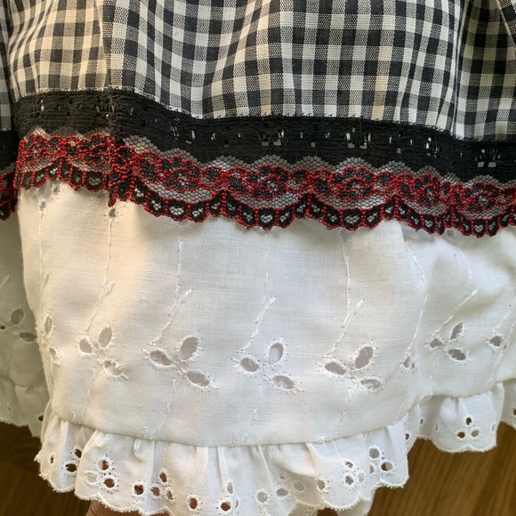Gingham Black and White Ruffle Skirt - Picture 13 of 17